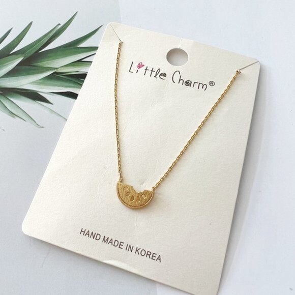 4/$25 Little Charm Orange Mini Pendant Necklace - Picture 2 of 2